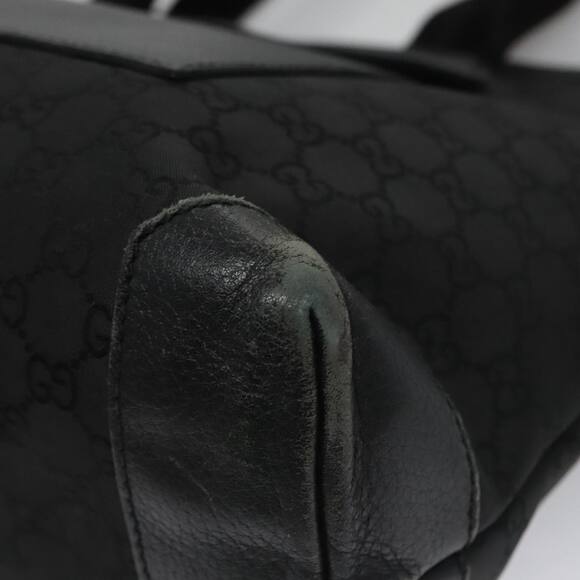 GUCCI GG Canvas Tote Bag Outlet Black Silver - Picture 10 of 16